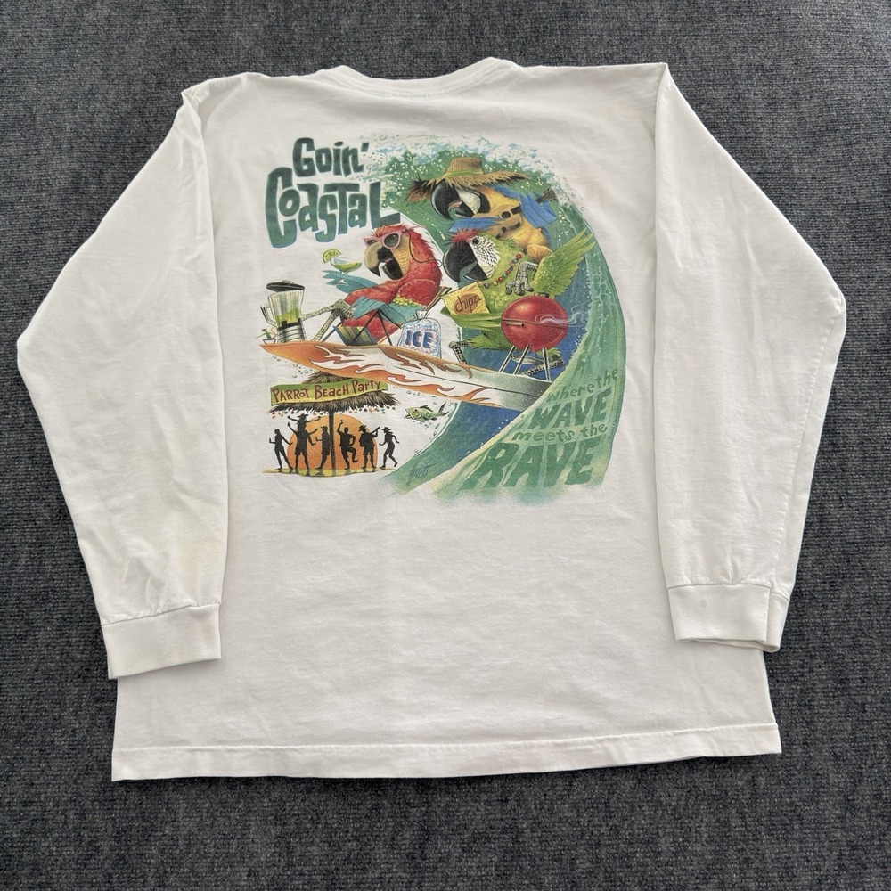Vintage 2001 Caribbean Soul Long Sleeve T-Shirt XL Beach Party Jimmy Buffet